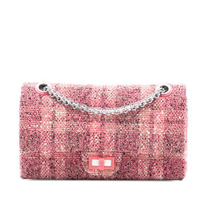 Pre-Loved Chanel Quilted Tweed Reissue 2.55 Double Flap 225